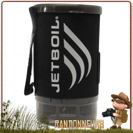 Réchaud FLASH Carbon JeBoil ultra léger avec une coupelle tasse de 1 Litre comportant un répartiteur de chaleur Fluxring