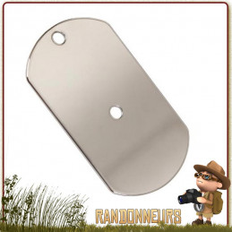 Miroir de signalisation en forme de Dog Tag en acier inoxydable rothco france pour la randonnée et kit de survie