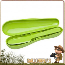 Set de Couverts Camping ALADDIN Vert en plastique recyclé, deviendront vite indispensables pour vos déjeuners au bureau