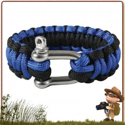 Bracelet survie Paracorde 300 cm avec manille