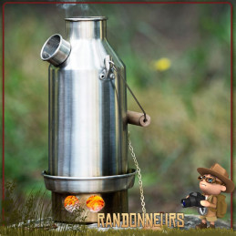 Bouilloire Bushcraft, Trekker Kettle Inox de 0.6 Litres Kelly Kettle réchaud bushcraft survie nature de randonnée