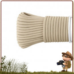 Paracorde Polyester 30 m Rothco Tan dit corde de suspente parachute ou drisse militaire