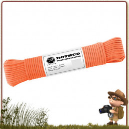 Paracorde Polyester 30 m Rothco Safety Orange de survie urgence catastrophe