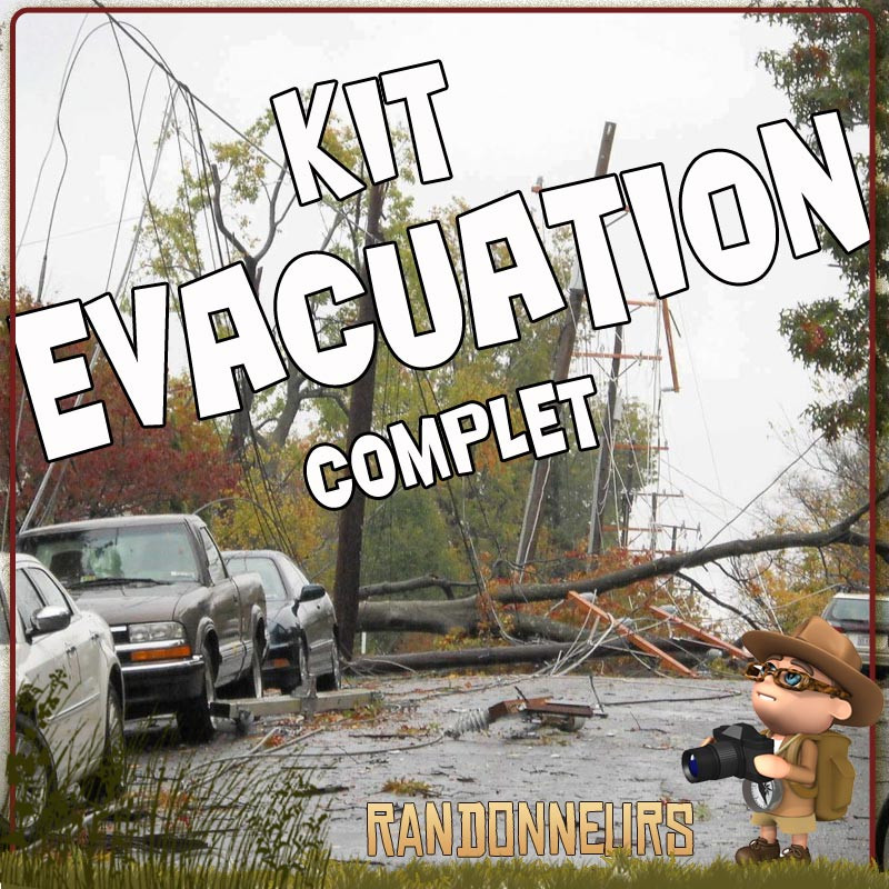 sac evacuation complet de survie, aliments, équipement d\'urgence, matériel survivaliste, idéal pour fuir