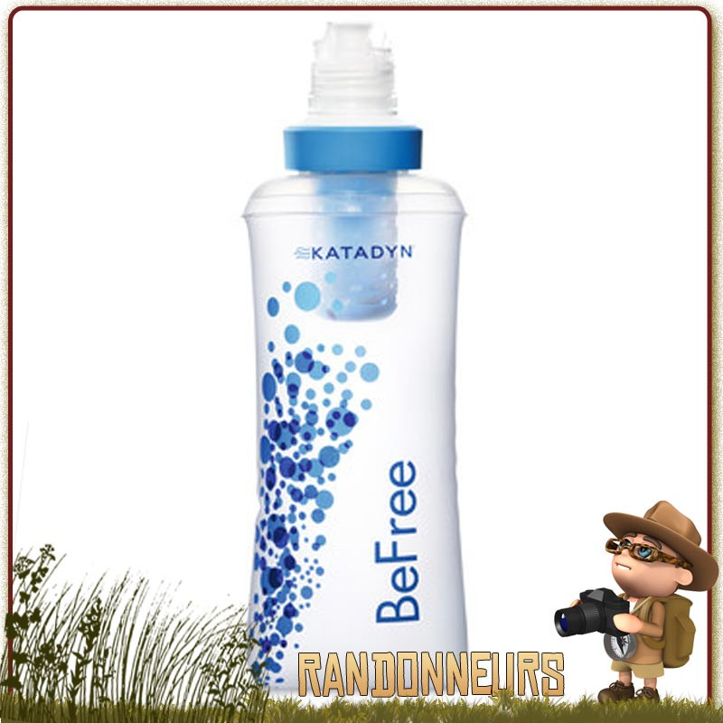 Gourde Filtrante BEFREE 60 cl Katadyn ultra légère souple pour filtrer eau potable en randonnée