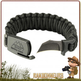 Bracelet Paracorde de Survie ParaClaw Outdoor Edge complet avec couteau bushcraft intégré
