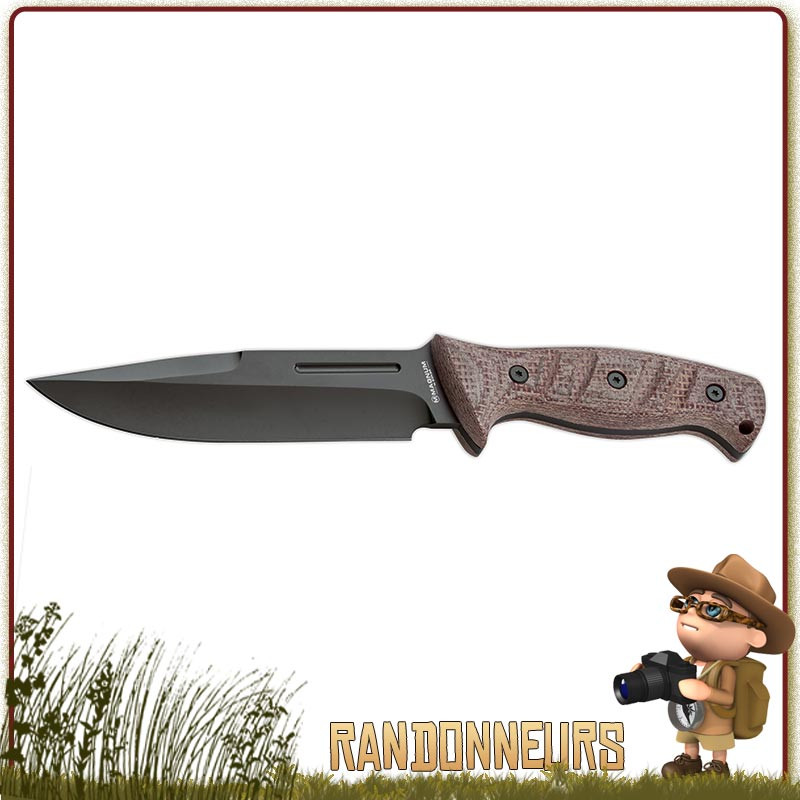 Poignard Desert Warior Boker un couteau bushcraft plate semelle idéal pour le batonnage