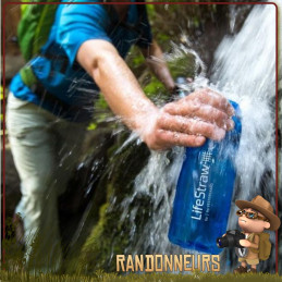 nouvelle Gourde Filtrante GO 2 Lifestraw 1L 2021 avec préfiltre charbon actif contre mauvais gouts et le chlore