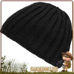 Bonnet Tricot Epais Noir Fostex pour les saisons froides extrêmes grâce à sa doublure