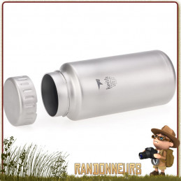 gourde bushcraft survie en titane keith 1.2 litres large ouverture randonnee ultra legere