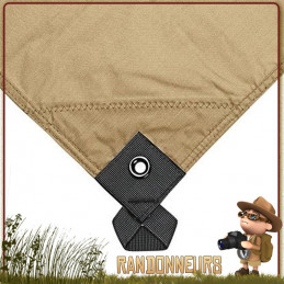 tarp 4 simple étanche Tatonka, abri bivouac léger toile polyester pour la construction d'un abri tarp bushcraft survie nature