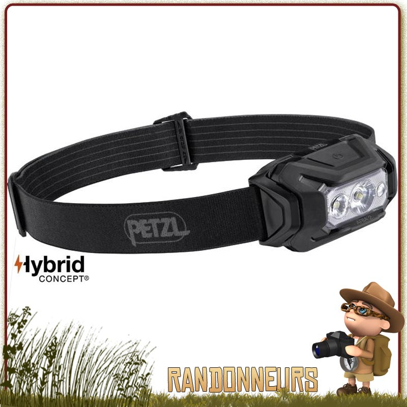 meilleure lampe frontale randonnee PETZL ARIA 2 RGB noire puissante legere