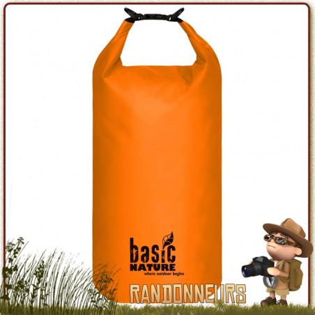 Sac Etanche PVC Packsack 20L Orange Basic Nature