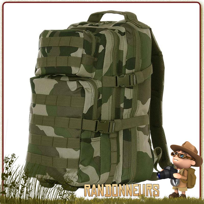 Sac à Dos militaire ASSAUT US 25 Litres FRENCH CAMO 101 Inc armee francaise
