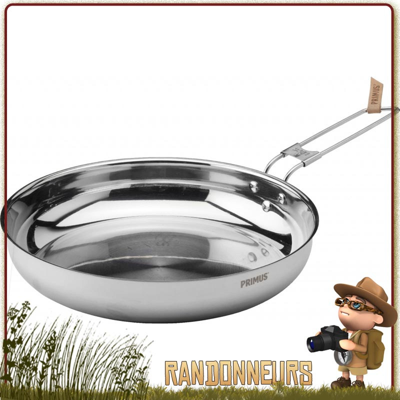 Poele Acier Inox CampFire 25 cm Primus bivouac bushcraft léger utilisation intensive