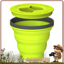 SET TASSE ET BOL XSEAL and GO LARGE SEA TO SUMMIT silicone alimentaire sans bpa ultra léger pour randonner et trekking