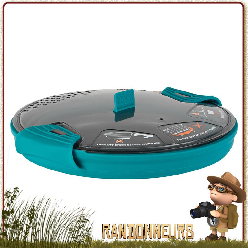 Casserole pliante XPOT 260 cl Sea To Summit en silicone alimentaire fond aluminium anodisé de trekking ultra légère