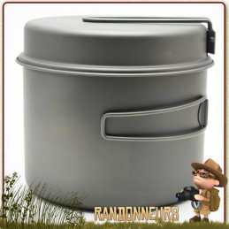 Popote Titane 1600ml Pot Toaks avec poêle pour la randonner léger bivouac  avec couvercle poêle bushcraft trekking