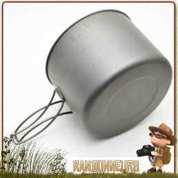 Popote Titane 1600ml Pot Toaks avec poêle pour la randonner léger bivouac  avec couvercle poêle bushcraft trekking