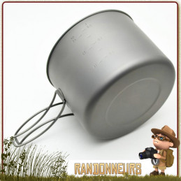 Popote Titane 1600ml Pot Toaks avec poêle pour la randonner léger bivouac  avec couvercle poêle bushcraft trekking