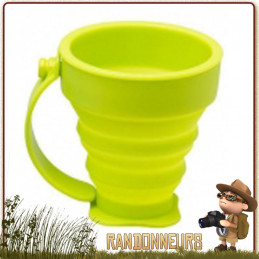 tasse silicone alimentaire repliable 20 cl de camping cao Tasse plastique pliante cao avec anse pour randonner