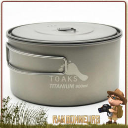 popote Titanium de Toaks 90 cl est un pot en titane ultra léger pour le trek et randonnée minimaliste