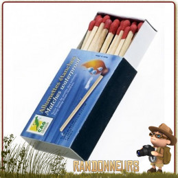 Lot 4 Boites Allumettes Imperméables CAO pour alluler un feu de camp bushcraft survie nature