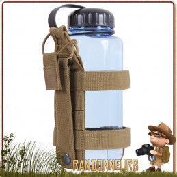 porte gourde bouteille Nalgene,  permet de transporter une gourde militaire type Nalgene sur un sac à dos armée tactique