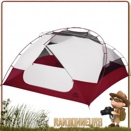 TENTE ELIXIR 4 MSR Verte - Tente de randonnée légère et de camping nomade, pour trois personnes et utilisable sur trois saisons