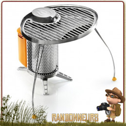 grill portable pour réchaud bois Biolite Camp Stove Barbecue nomade et portatif campement bushcraft.