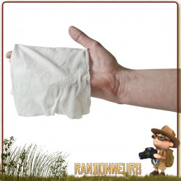 serviettes compactes en tissu GO WIPES. Humidifiez une serviette compacte GO WIPES avec de l'eau pour linge de toilette