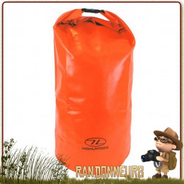 Sac Étanche PVC 15 Litres ORANGE Highlander raid expédition randonnée