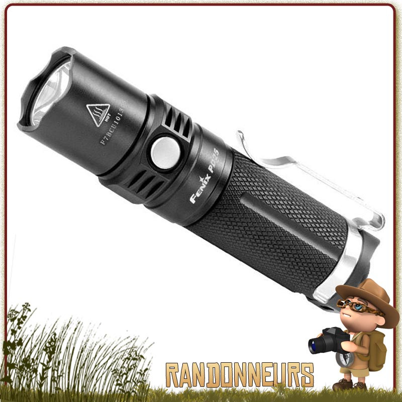 Lampe torche puissante, la FENIX PD25 donne 550 lumens sur près de 130 mètres, sur trois piles CR123A