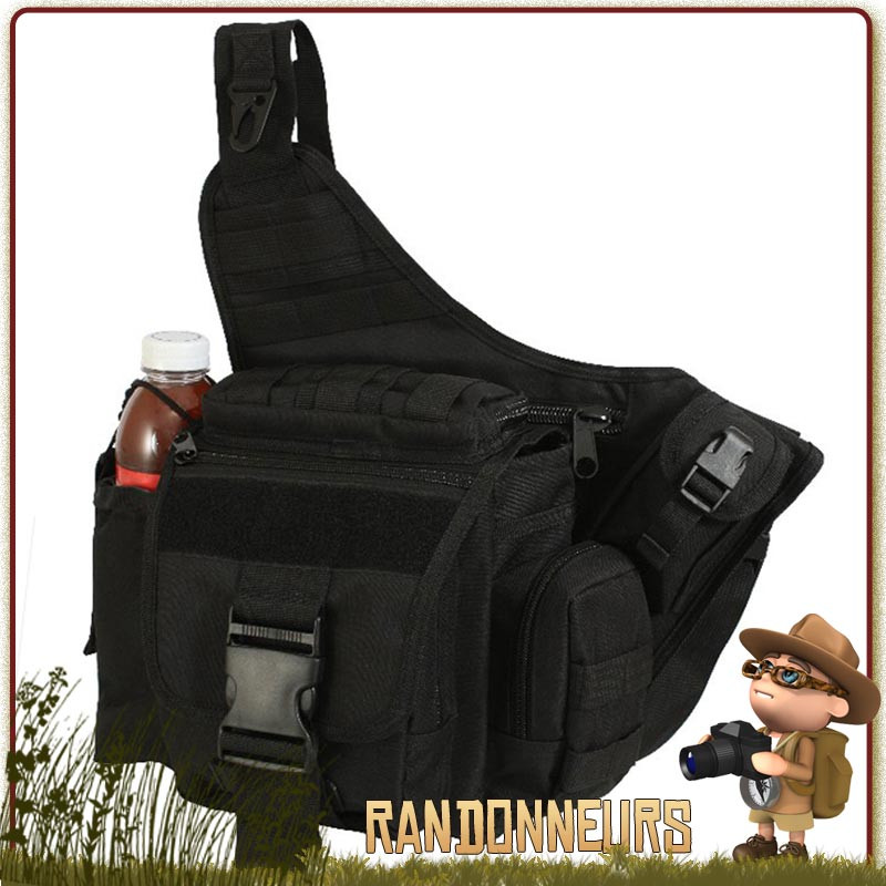 Sac bandoulière Rothco tactique compatible Molle avec multiples rangements et pochettes militaire